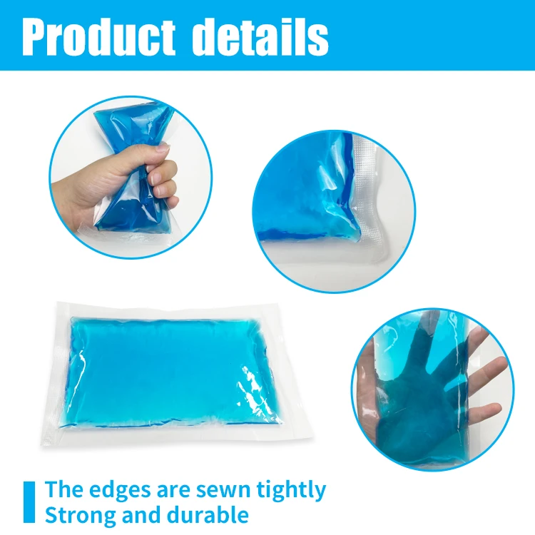 World-Bio 5 pcs\set of non-toxic durable lasting cold gel ice pack for sport injuries pain or fever reduce instant cold pack