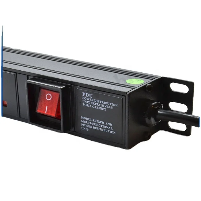 1U Rackmount Aluminum Material 16 Ways 10A 220V Swiss PDU