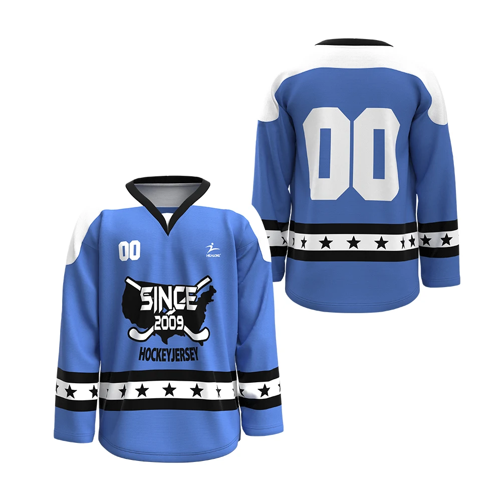 Custom Youth Ice Hockey Uniform Cheap Embroidered Logo Ice Hockey Jersey