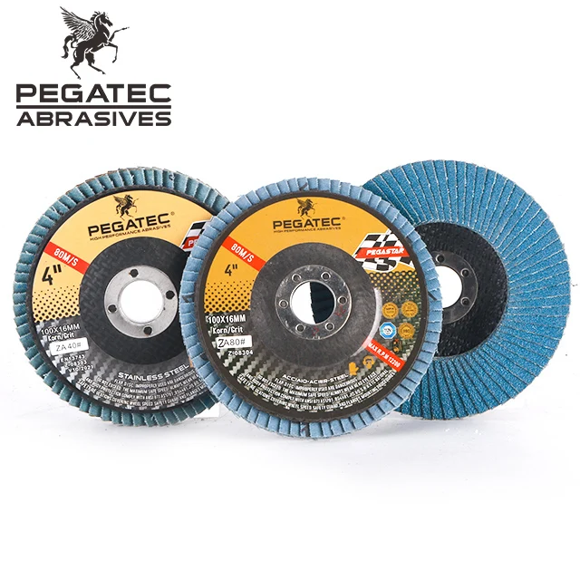 PEGASTAR 100x16mm mini flap disc stainless steel  MPA certification