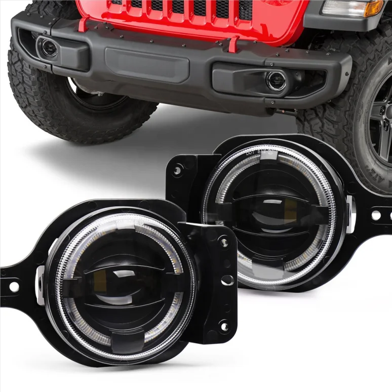 ACTEAM 30W driving auto lighting system universal 12V car 4 inch led fog angel eyes lights lamp