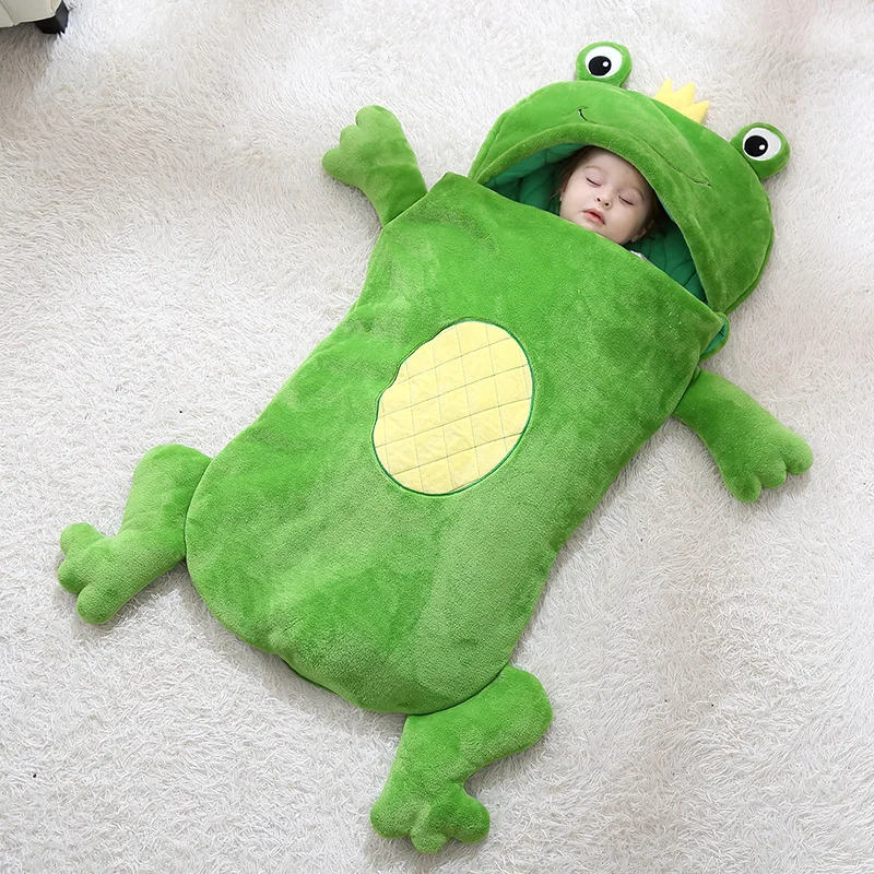 Winter Warm Baby Sleeping Bags for Newborn Swaddle Wrap Fleece Baby Sleepsacks Cute Animals Infant Stroller Toddler Sleeping Bag