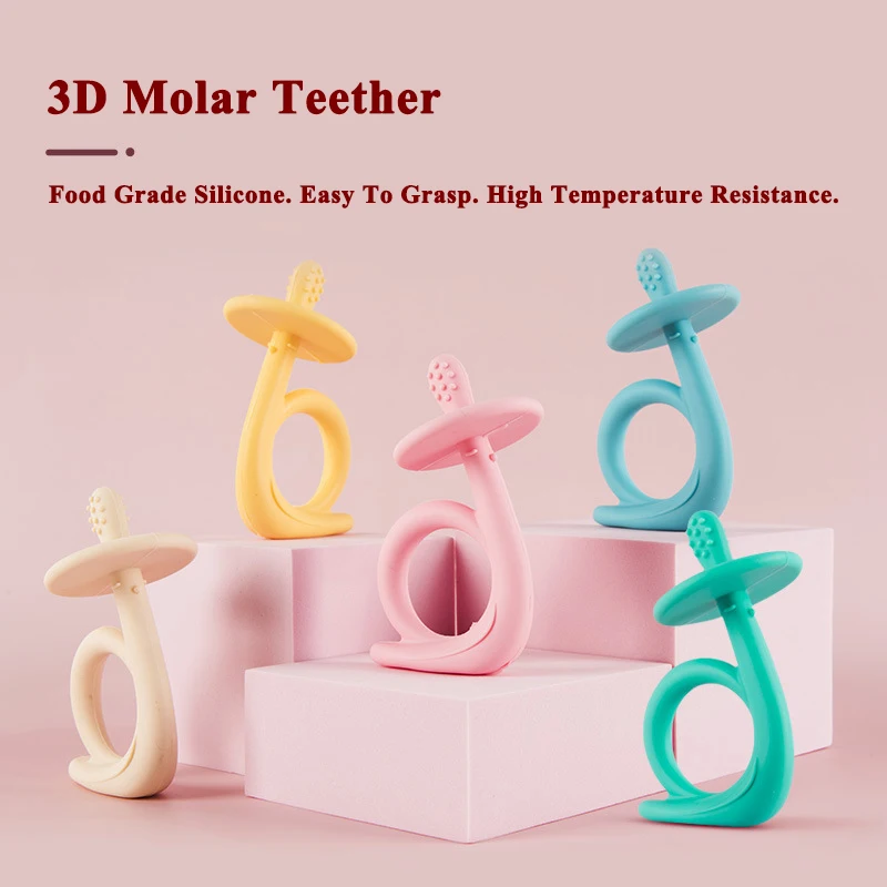 Animal Food Grade Silicone Baby Teething Toys Molar Chew Toy Wrist Teether Babi Silicon Teethers for Newborn Babies Soothing