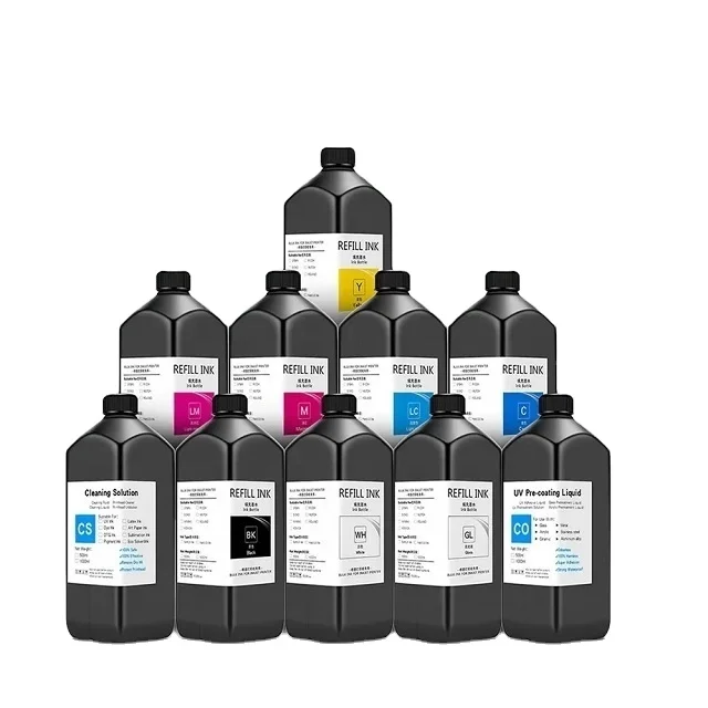 Bosim 1000ML Soft UV ink for Epson i3200 i1600 XP600 4720 DX5 DX7 L1800 1390 tx800 UV LED Printer Wall printer