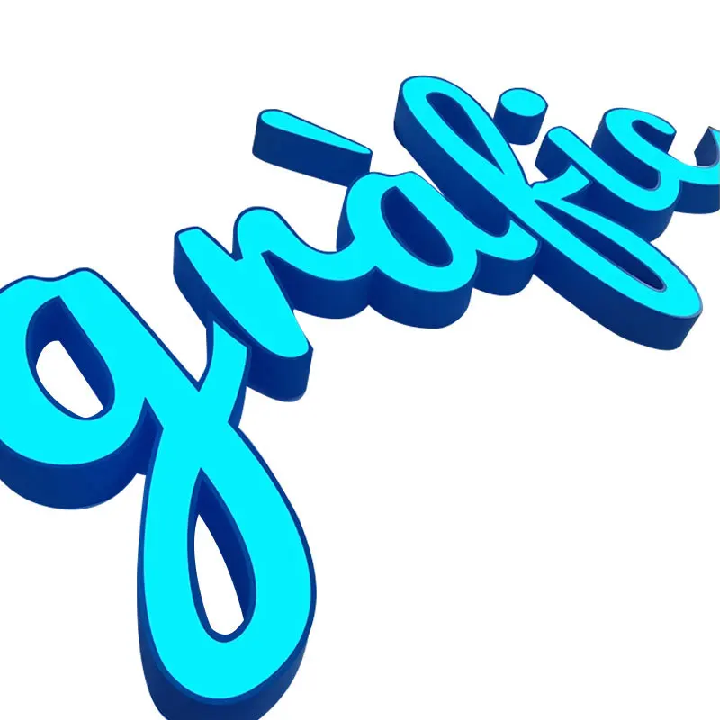 The production of led backlit signs large acrylic luminous characters advertising custom backlit logo sign