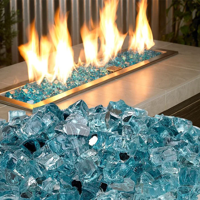 Fireglass, 1/2 дюйма, зеленое светоотражающее огненное стекло, 10 фунтов, сумка