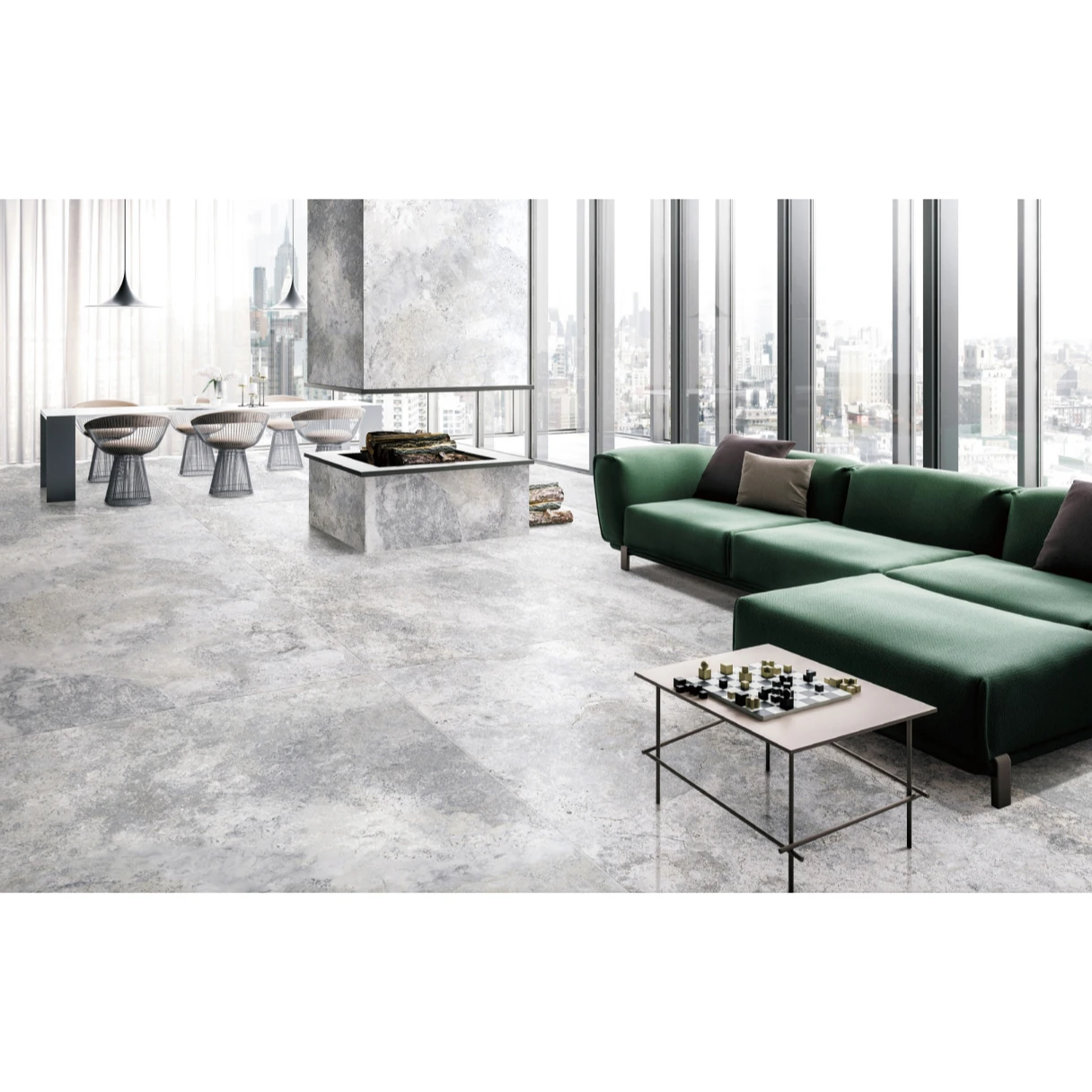 Marble Slabs Foshan Fatong Big Slab 1200*2400 Glazed Ceramic Wall Tile Floor Tiles Pakistani White 5.5Mm Slab Tile