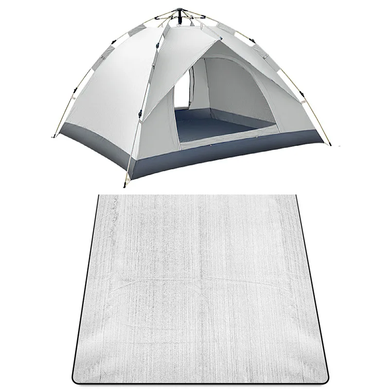 JETSHARK 3-4 People Automatic Folding Sunshade Waterproof Thickened Camping Equipment Field Full Set Of Outdoor Tents