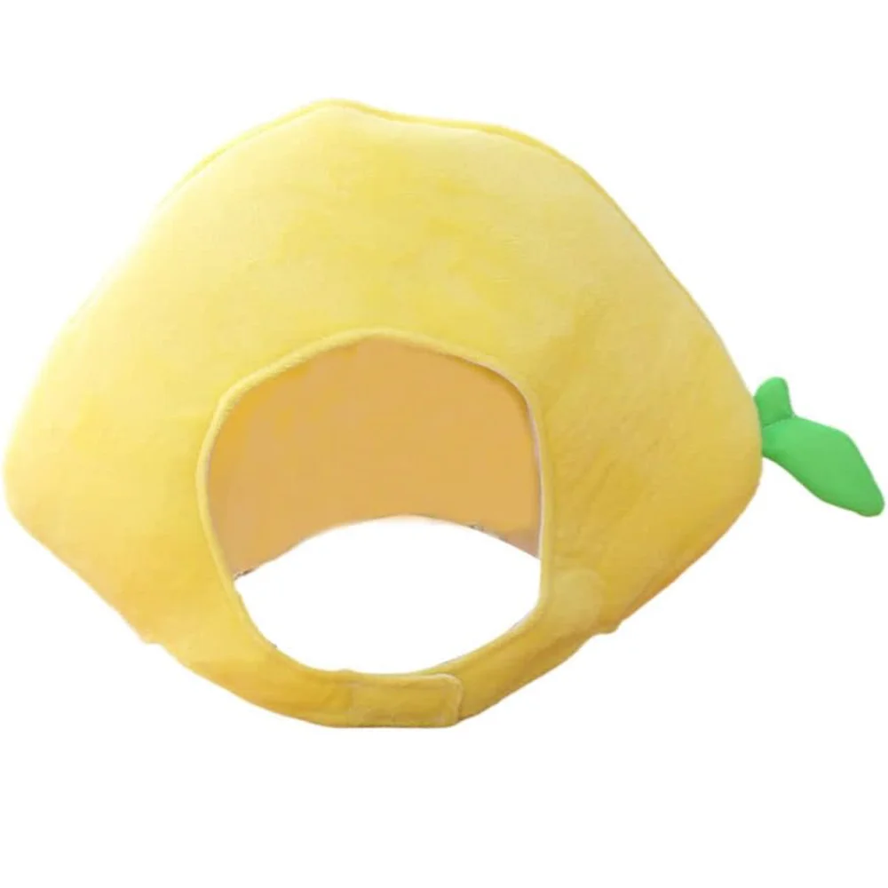Lemon Shape Fruit Cap Headdress Carnival Cosplay Costume Lemon Head Cover Wholesale Festival Party Supply Child Lemon Plush Hat