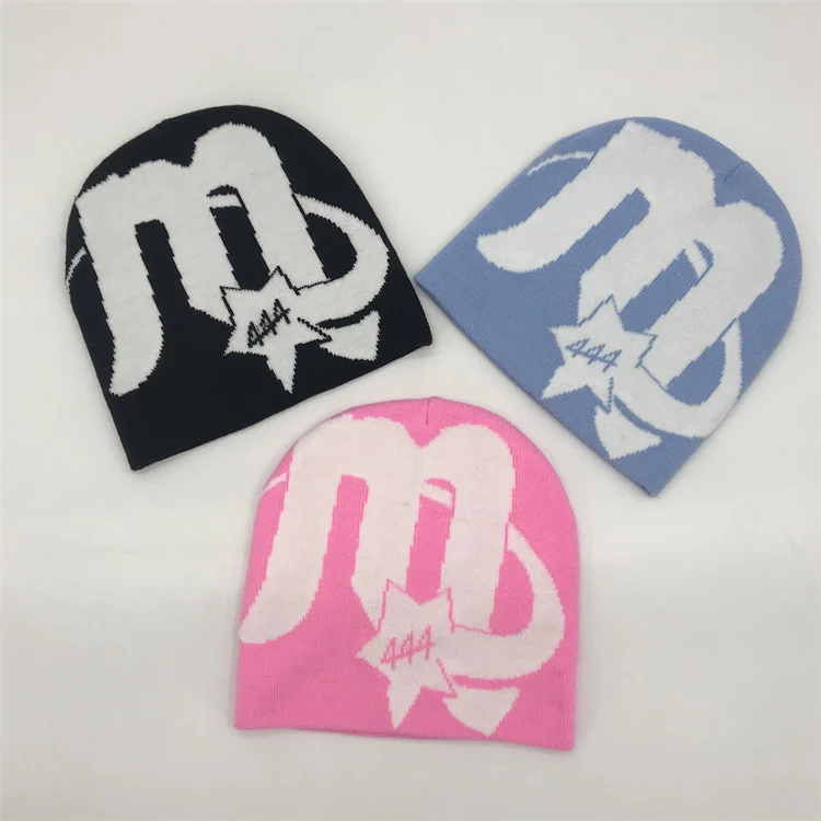 Wholesale Custom Jacquard Winter Beanies ,Knitted Beanie Hat With Custom Design