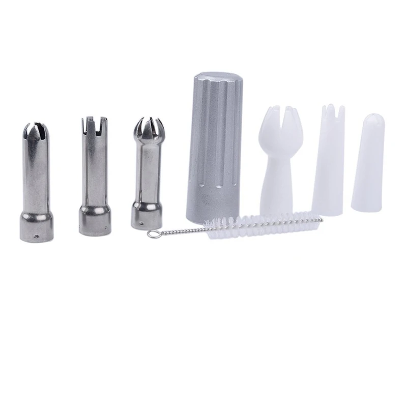 Whipped Cream Dispenser Bundle with Three Nozzles Cream Cracker Dispenser Whipping Cream Dessert Tool