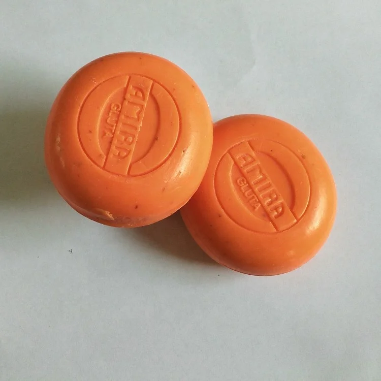 Hot Sale High Quality Machine Brightening Exfoliating Gluta Orange Antisptic Soap