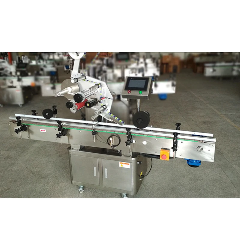 DOVOLL Horizontal Automatic sticker labeling machine maquina para sticker juice bottle label applicator