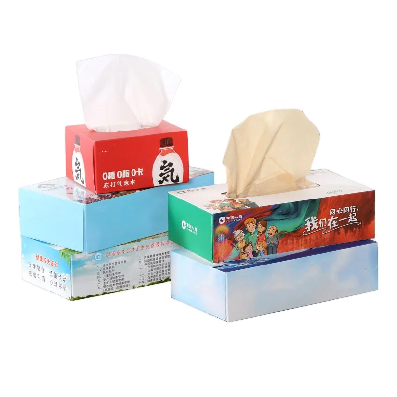 Custom Size Big Small Folding Quality Reasonable Price Tissue Paper Box For Facial Tissue