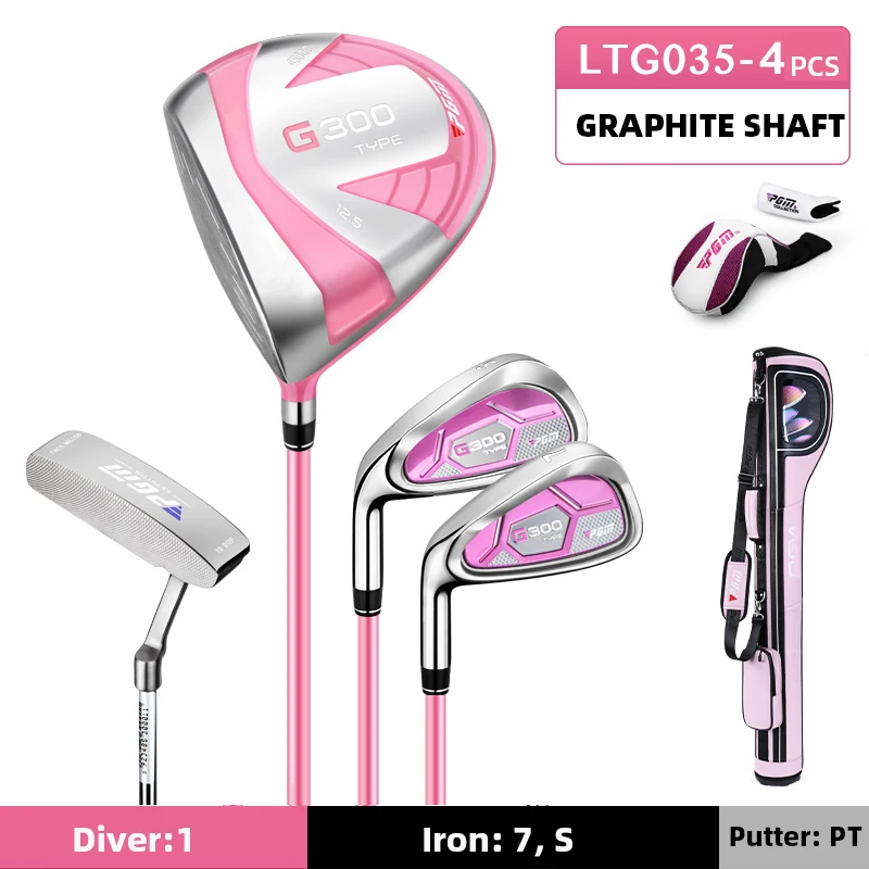 PGM women left handed golf club set titanium driver golf clubs with golf bag