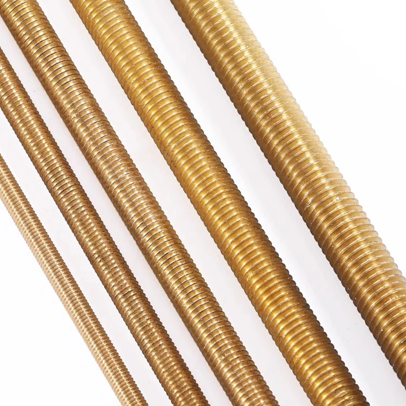 M3 M4 M5 M6 M8 M10 H59 H62 Brass Copper Bronze Plain Nickel Plated Tin Plated Thread Rod Threaded Bar DIN975