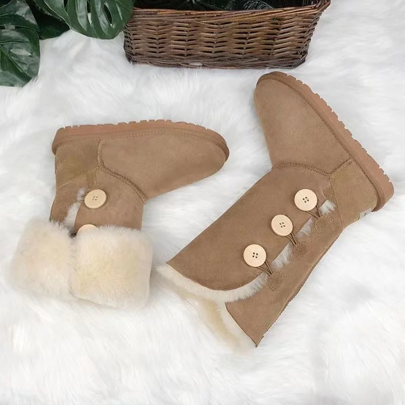 winter snow boots for women 2022 TPR sole faux fur lining casual  snow boots