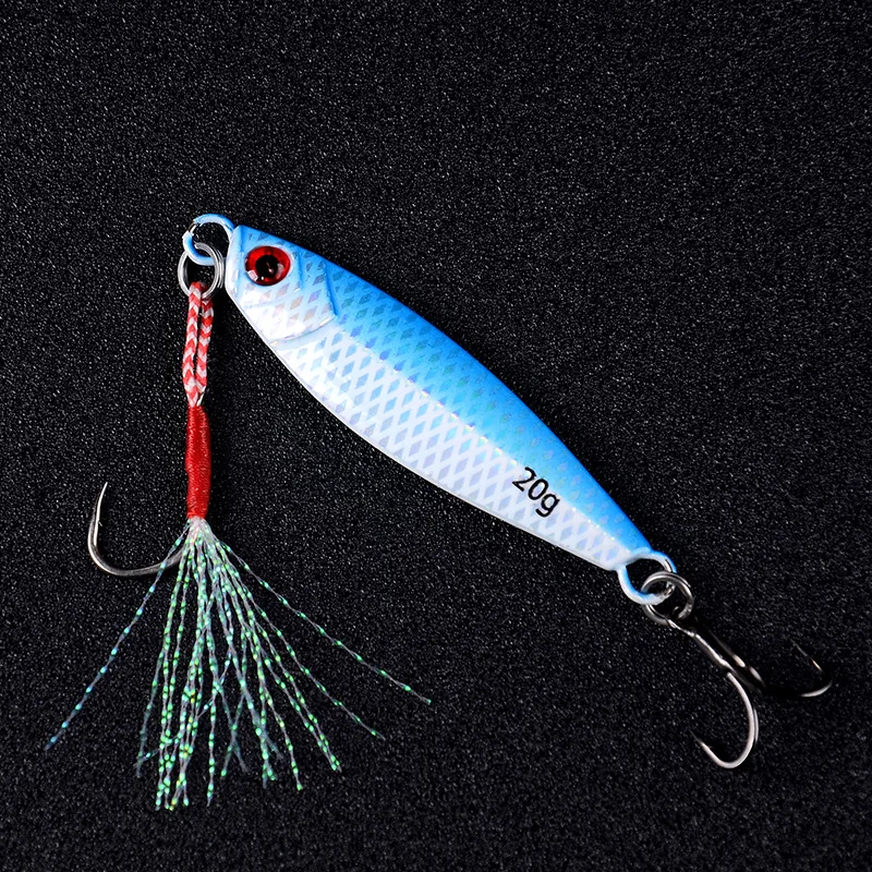 OEM 7g 10g 15g 20g 25g 30g Artificial Fishing Jigbait Lures Glow Small Jigging Lure Metal Saltwater Fishing Jigs