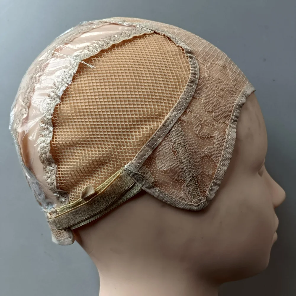 Ventilated Cap For Making Wigs Black Hairnets Mesh Ventilated Wig Caps With Adjustable Strap For Women Wig Base