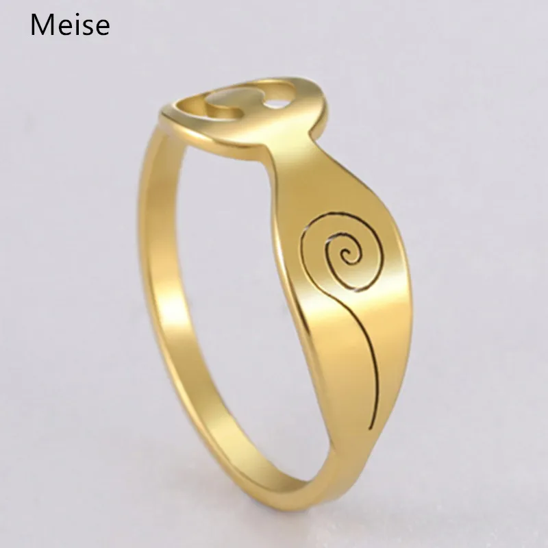 
Yiwu Meise ZZ175 Pegan Goddess Mother Earth Moon Goddess Rings Stainless Steel Women Girls Friendship Ring 