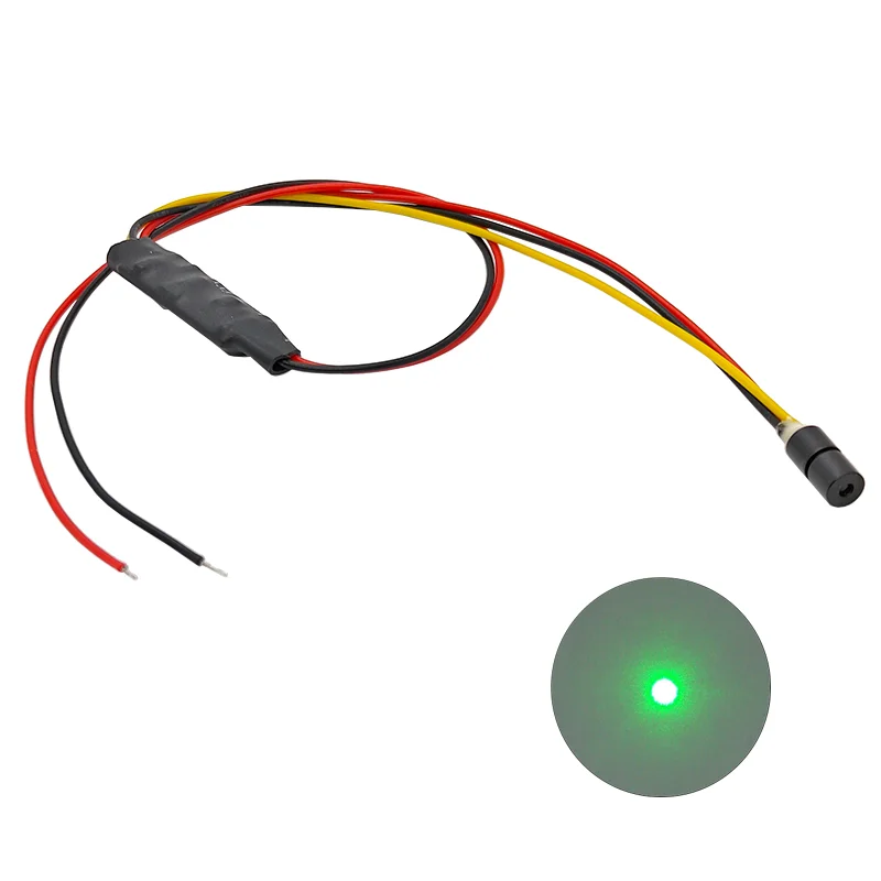 4X8mm520nm5mW3V Малогабаритный зеленый лазерный модуль силового типа лазерное точечное позиционирование светового продукта детали лазерного оборудования