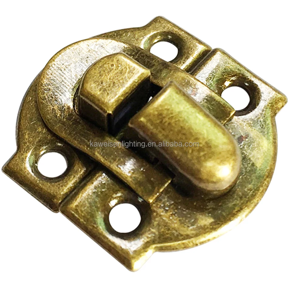 Factory wholesale retro lock wooden box iron buckle gift box copper lock small wooden box decoration hardware accessories