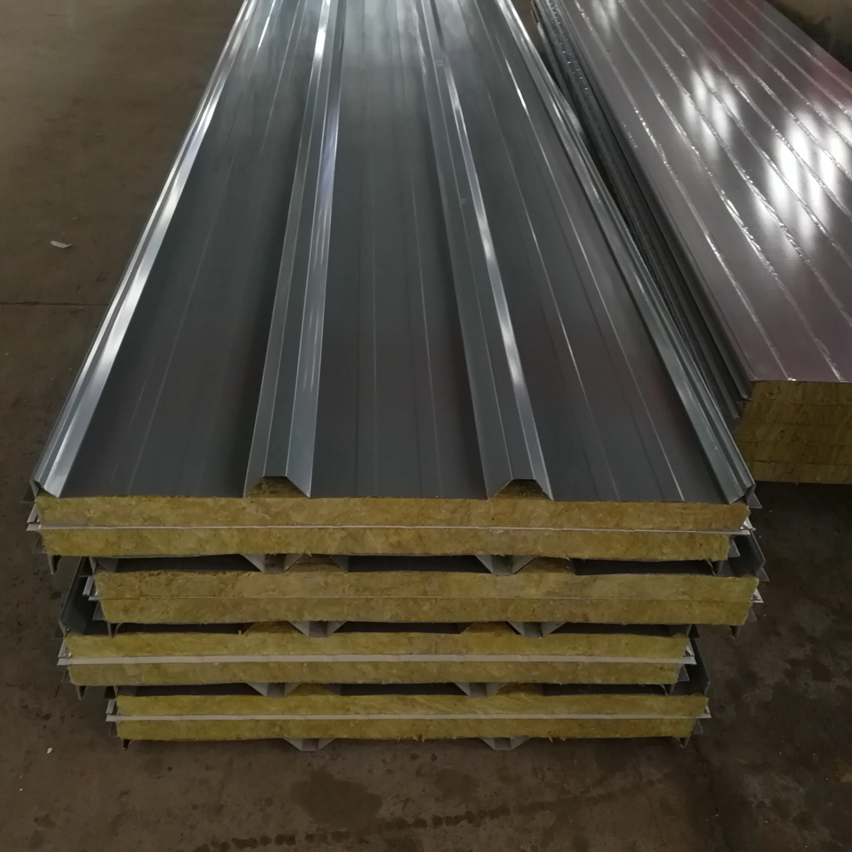 Теплоизоляционные сэндвич-панели для чистой комнаты каменная шерсть 50 мм 75 100 сэндвич-панель из минеральной ваты