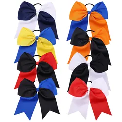 Factory Supplies Pre Made Ribbon Cheer Hair Bow for Girls