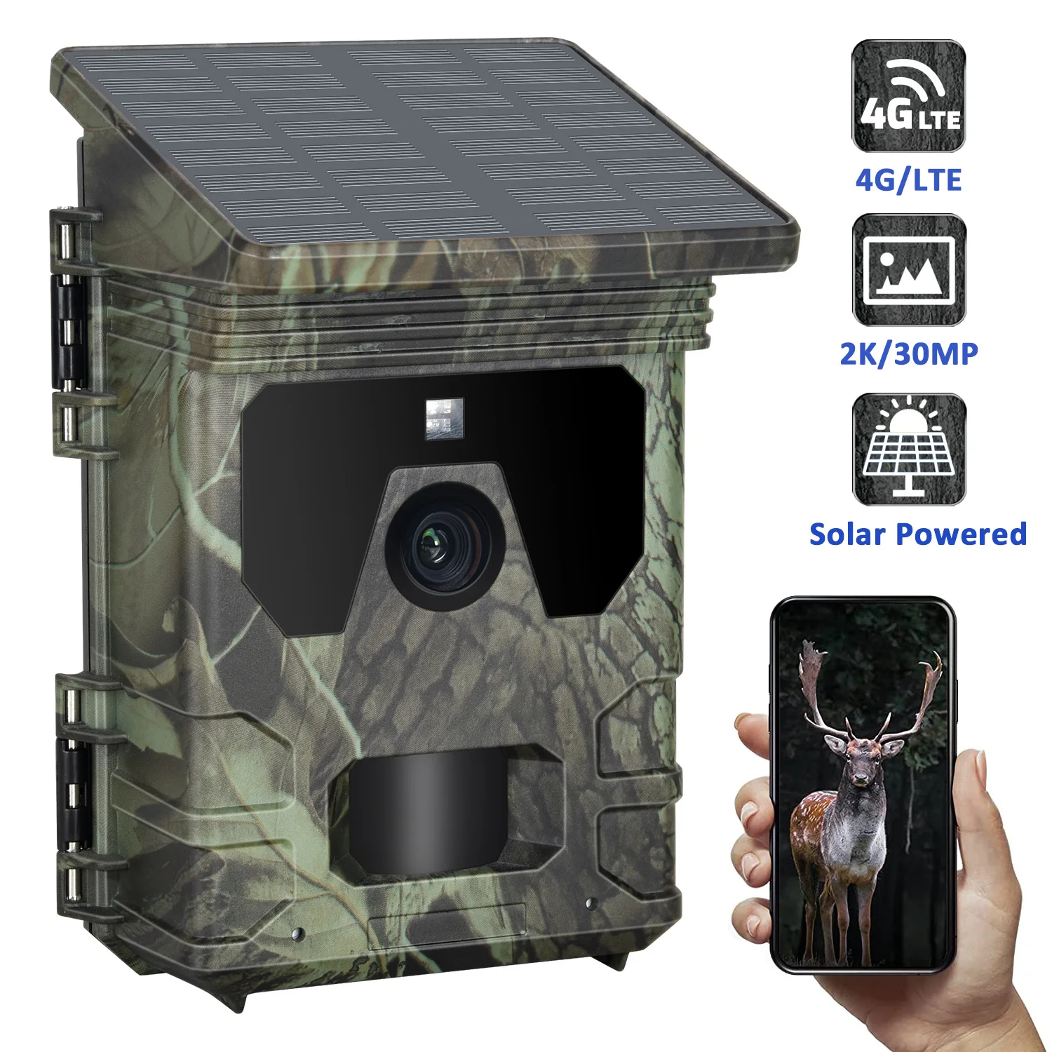 4G APP Hunting Camera  Control  live Streaming 2K 36MP Cloud Wildlife Trail Camera HC-600Pro