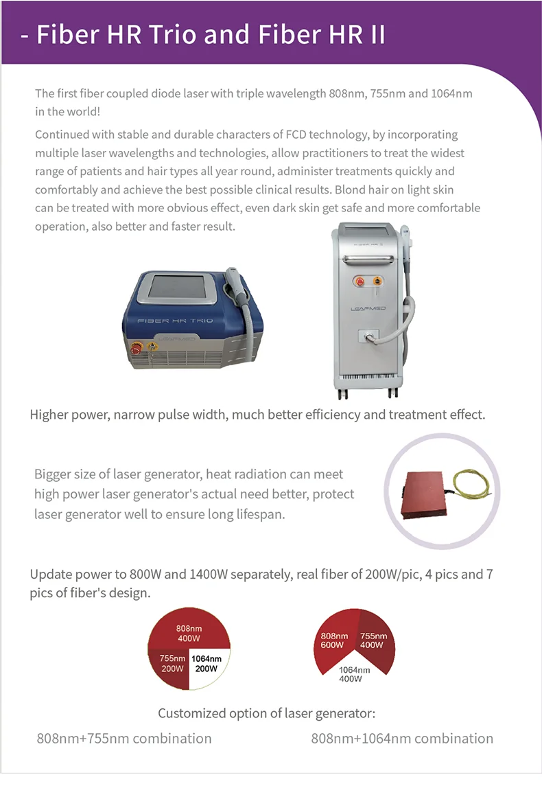 2023 Big POWER 2100W 808nm Fiber Coupled Diode Laser Hair Removal Device / fiber hr hair removal machine withFDA