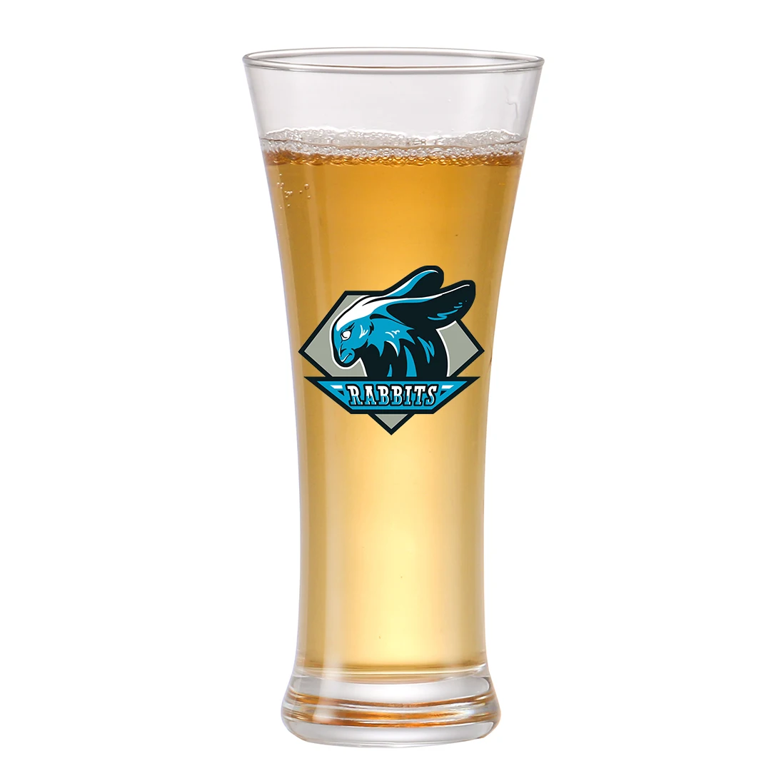 Wholesales China Hot Selling Home Bar Hotel Pilsener Shape With Custom Logo Blowing Beer Glass Tumblers Glass Beer Cups