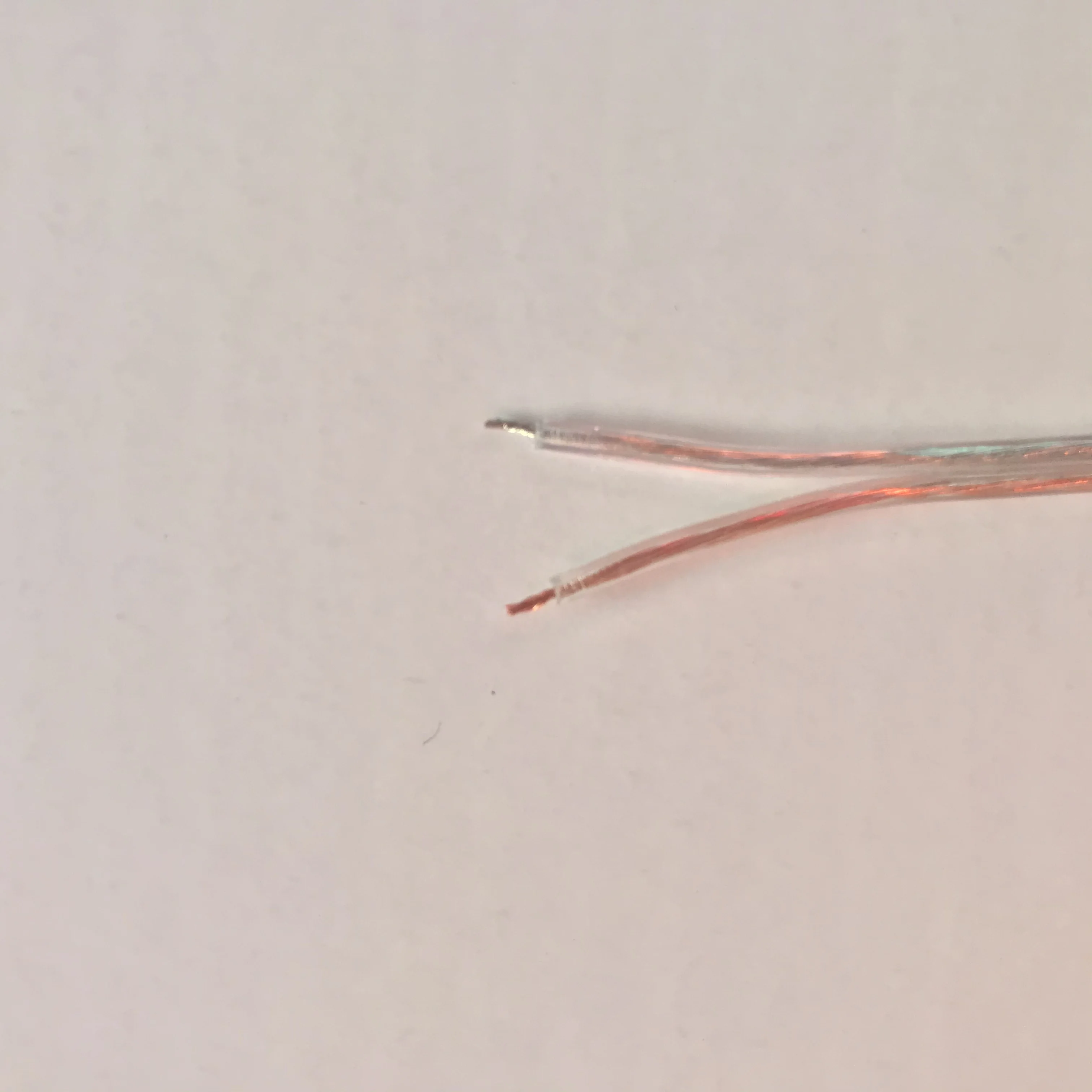  22awg прозрачный ПВХ 2 провод с сердечником Прозрачная ПВХ-пленка для неоновый светодиодный Дюралайт знак