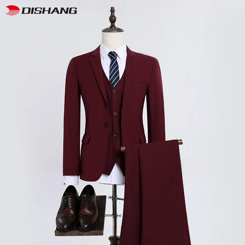 Mens Suits & Blazer 3 Piece Wedding Business Suit Slim Fit Male Classic Style Hot Sale Trendy