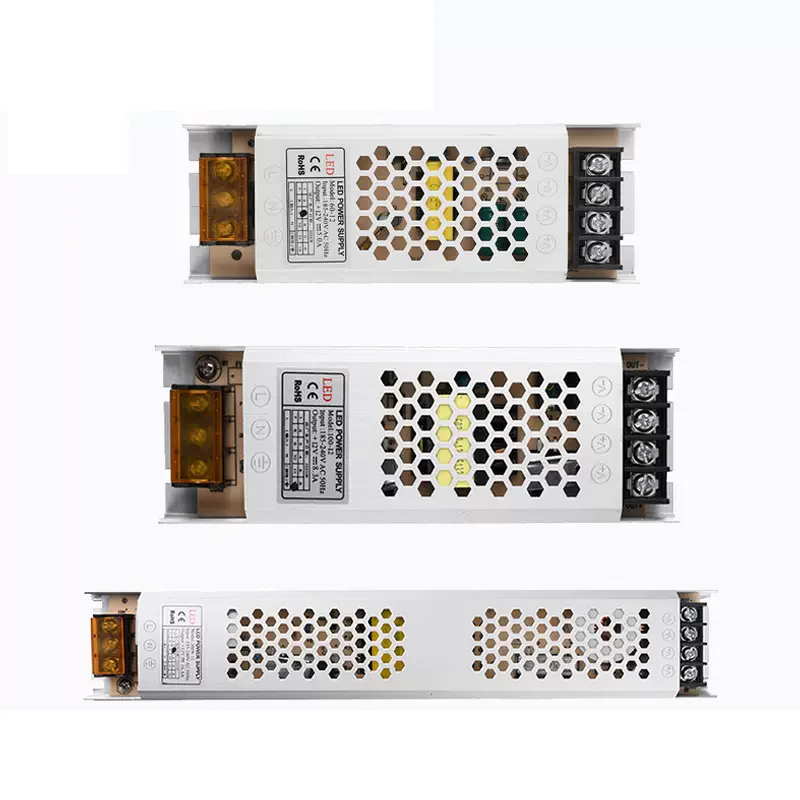 LED lamp with transformer 220V to 12V regulated ultra-thin switching power supply DC driver 12V light strip light box