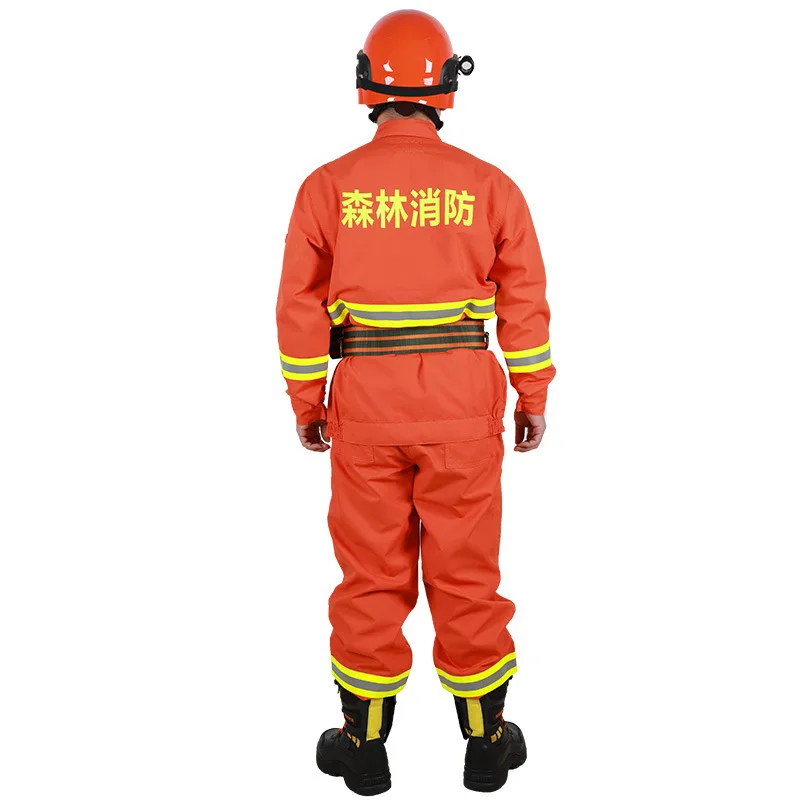 factory wholesale men high quality orange red forest fire prevention daily inspection and maintenance suits