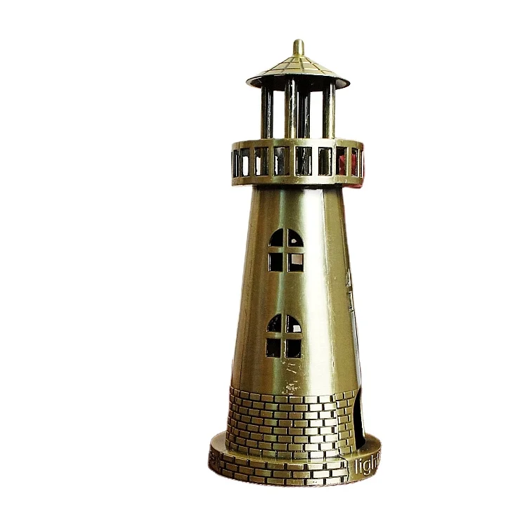 New Product Metal Crafts Home Decorative Nautical Beacon Lighthouse Model for Souvenir