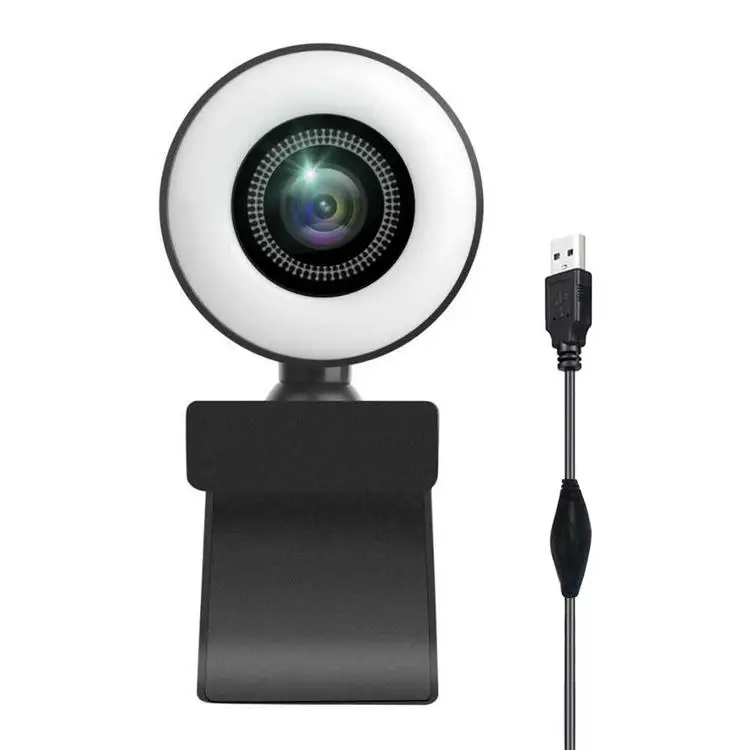 
Mini LED Webcam Adjustable Advanced Network Camera LED fill light computer camera 