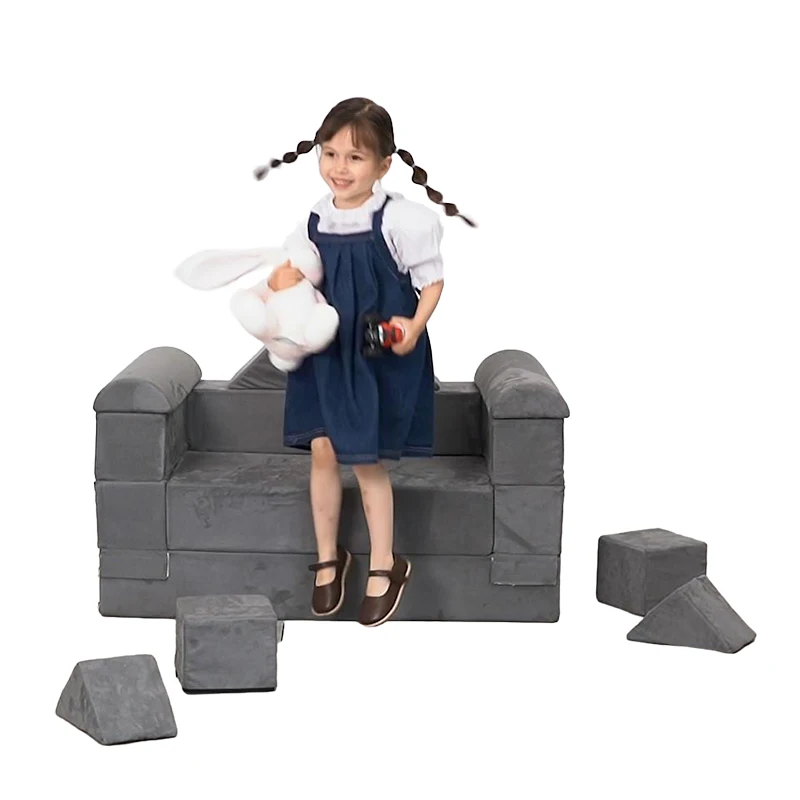 Play Couch Child Sectional Sofa Children Kids Play Sofa Professional Magnetic Modular Kids Customized Logo Baby Sofa Modern