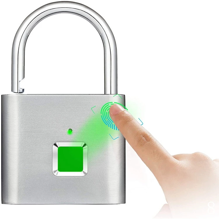 Best Security Electronic Smart Bluetooth Biometric Fingerprint Padlock Outdoor Waterproof With Key Backup