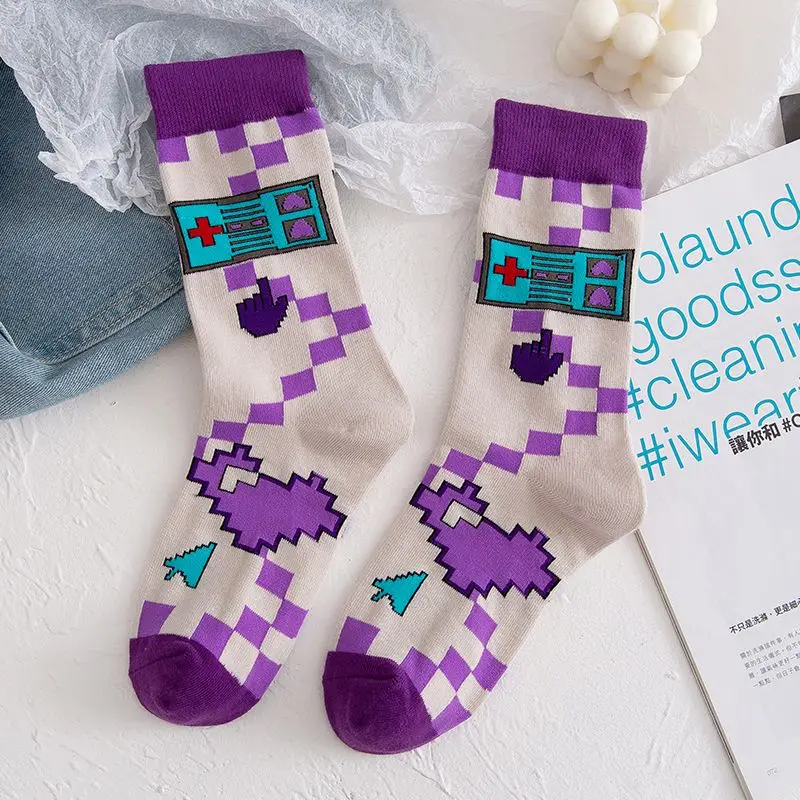 China Factory Wholesale Childhood Game Section Simple Design Cute Socks For Kids Cartoon