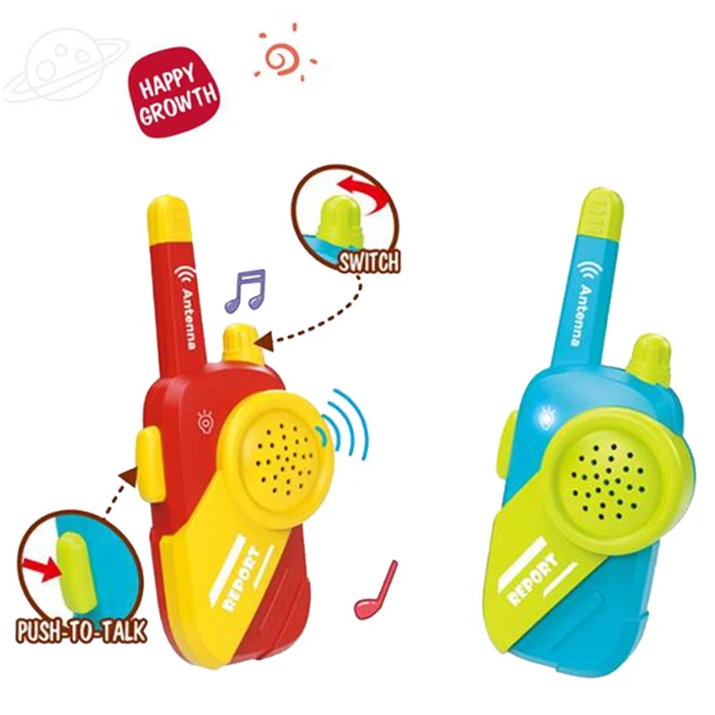 New radio walkie-talkies interphone intercom 2pcs variety of patterns kid walkie talkie toy phone walkie-talkie for children