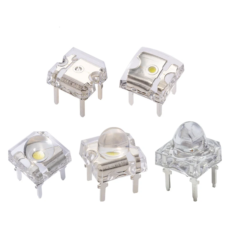3V 1200mcd 5mm 3mm Led Flat Head Blue Color Super Flux LED Convex Lens Four Pins Piranha 460 - 470nm Dip F5 Emitting Diode