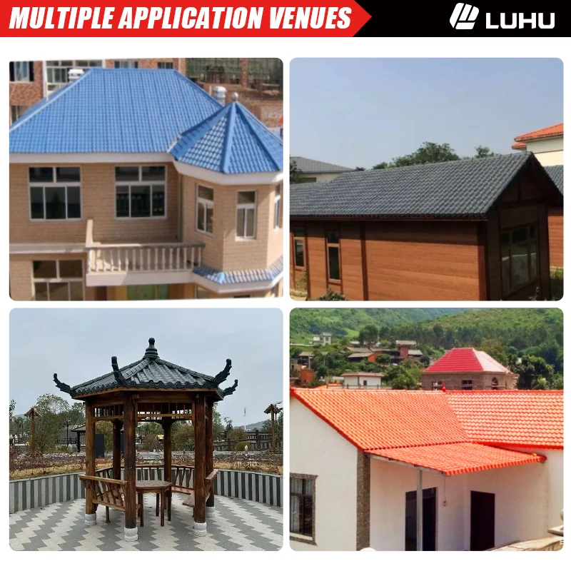 Safety facilities Low price Roofing Tiles anti corrosion PVC Roof Sheet ASA Synthetic Resin Tile