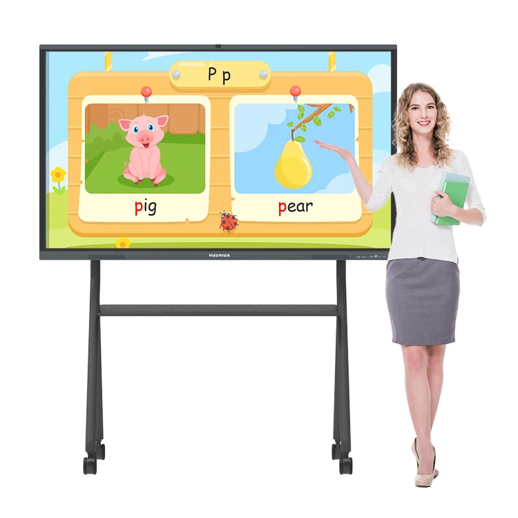 HUSHIDA Teaching 55 inch Intelligence White Board Digital Electronic Interactive Whiteboard With Phone App