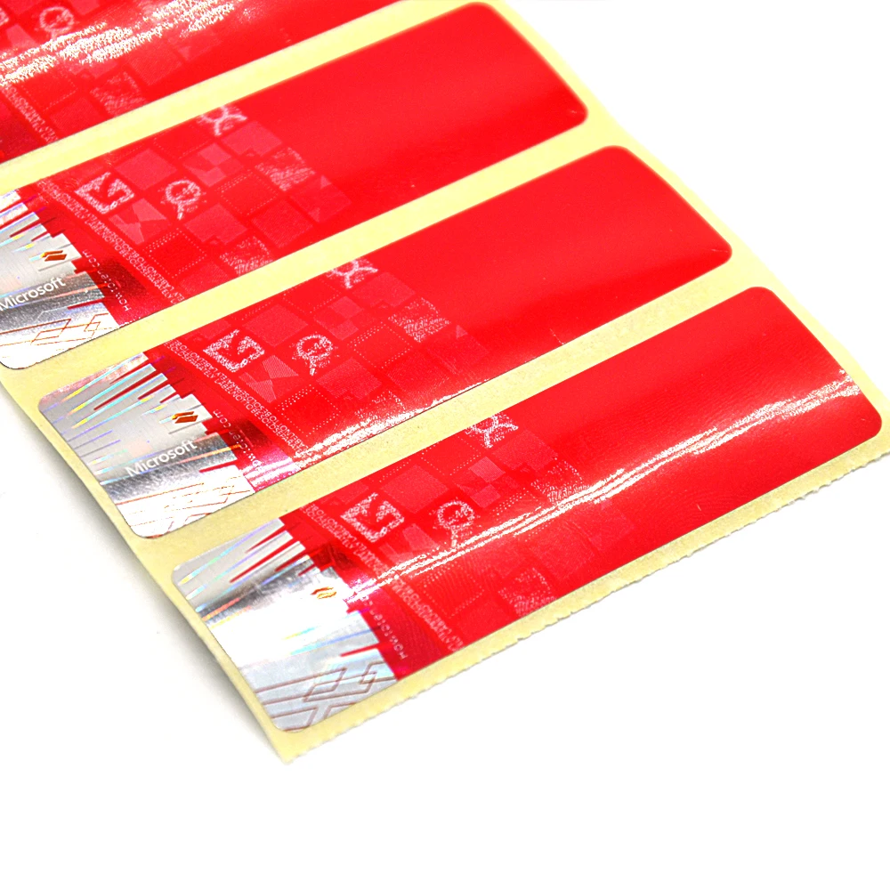 wholesale win 10 pro oem sticker empty label red and blue coa