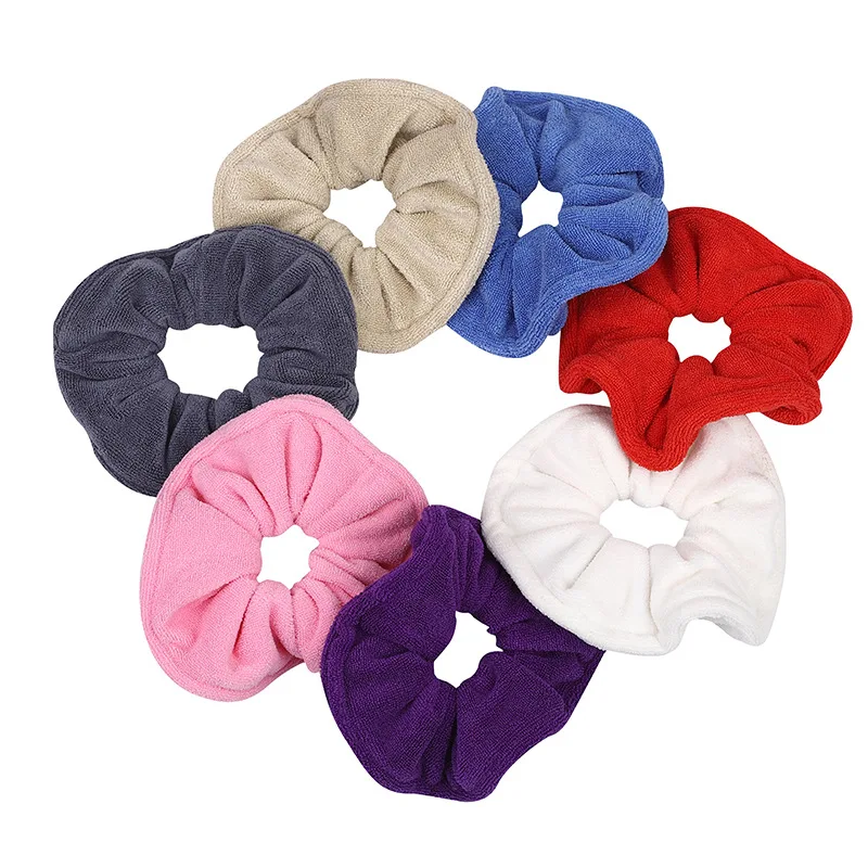 Premium 14cm hair accessories elastic extra large oversized drying ultra microfiber Terry Fabric hair tie towel scrunchie
