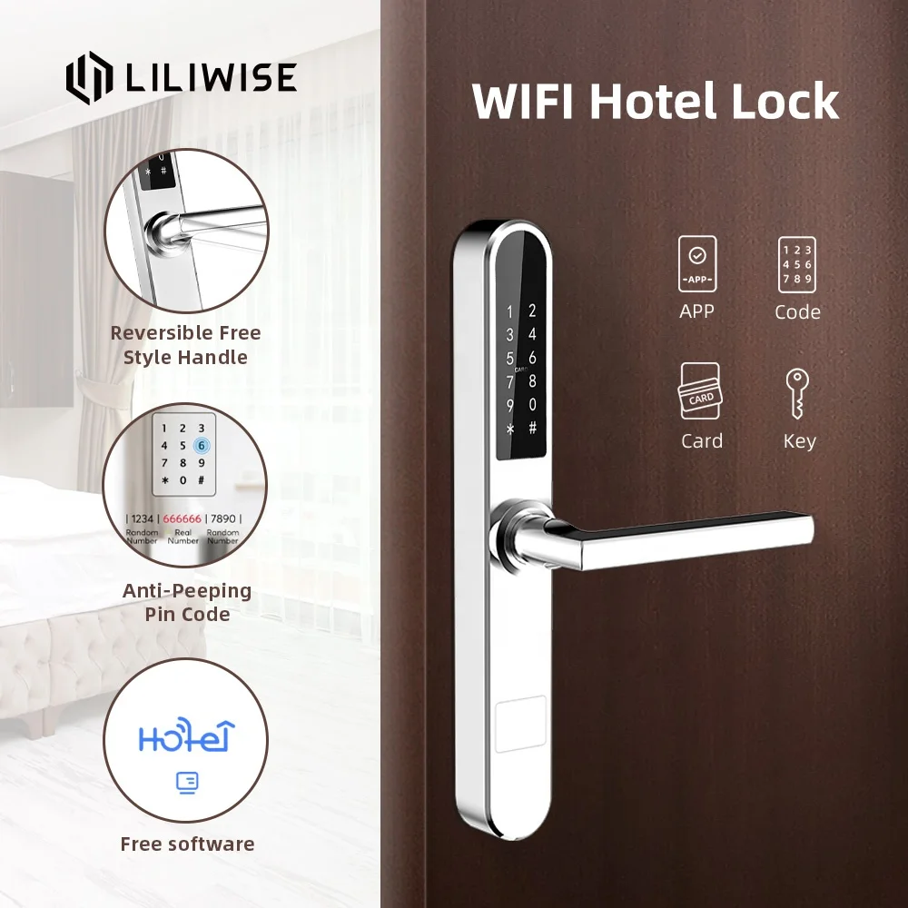 Liliwise, новейший Wi-Fi BLE код, RFID-замок для отеля без системы для отеля