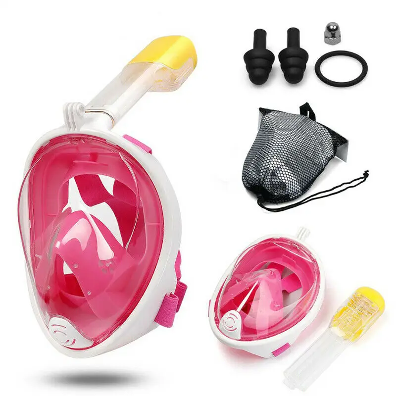 High Quality Full Face Swimming Dry Diving Equipment Snorkel Scuba Anti-Fog Glass Mask