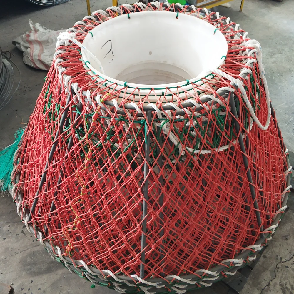 Round Trap King Crab Pot Crabing Cage Fishing Trap One Entrances Strong Shrimp Pot for Deep Sea