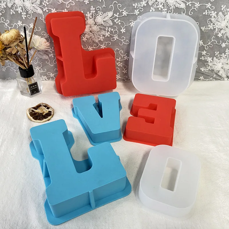 26 English Letter Silicone Mould 3D Letter A to Z DIY Alphabet Molds Resins 120 mm For Silicone Mold Large Resin Mold